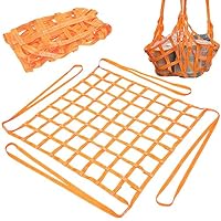 Hebenetz 1x1m Lastenheber Netz Gurtbandnetz Ladungssicherungsnetz 300kg Tragfähigkeit Quadratmaschen-Reißfestigkeit Verschleißfestigkeit Für Ladungssicherung Vertikales Heben Absperrnetze