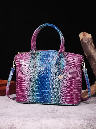 Image of Makcr Joacbv Women Purse Satchel Bag Long Crossbody Classy Tote Bag Top Handle Vegan Leather Ladies Handbags Embossed Pattern