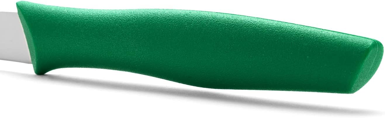 Arcos Series nova-Peeling Knife-Blade Nitrum Stainless Steel 80 mm (3.15 Inches) -Handle Polypropylene Green Colour, 18/8