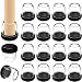 Ezprotekt Chair Leg Covers, 16 PCS Chair Leg Sliders for Carpet Furniture Feet Protectors Pads 1.25 inch Round Transparent Color TPE High Elastic Soft Rubber No Noise No Scratches