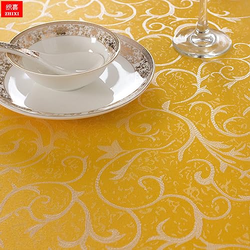Nappe ronde jacquard haut de gamme bleu marine 240 cm pour hôtellerie et mariages raffinés - 6