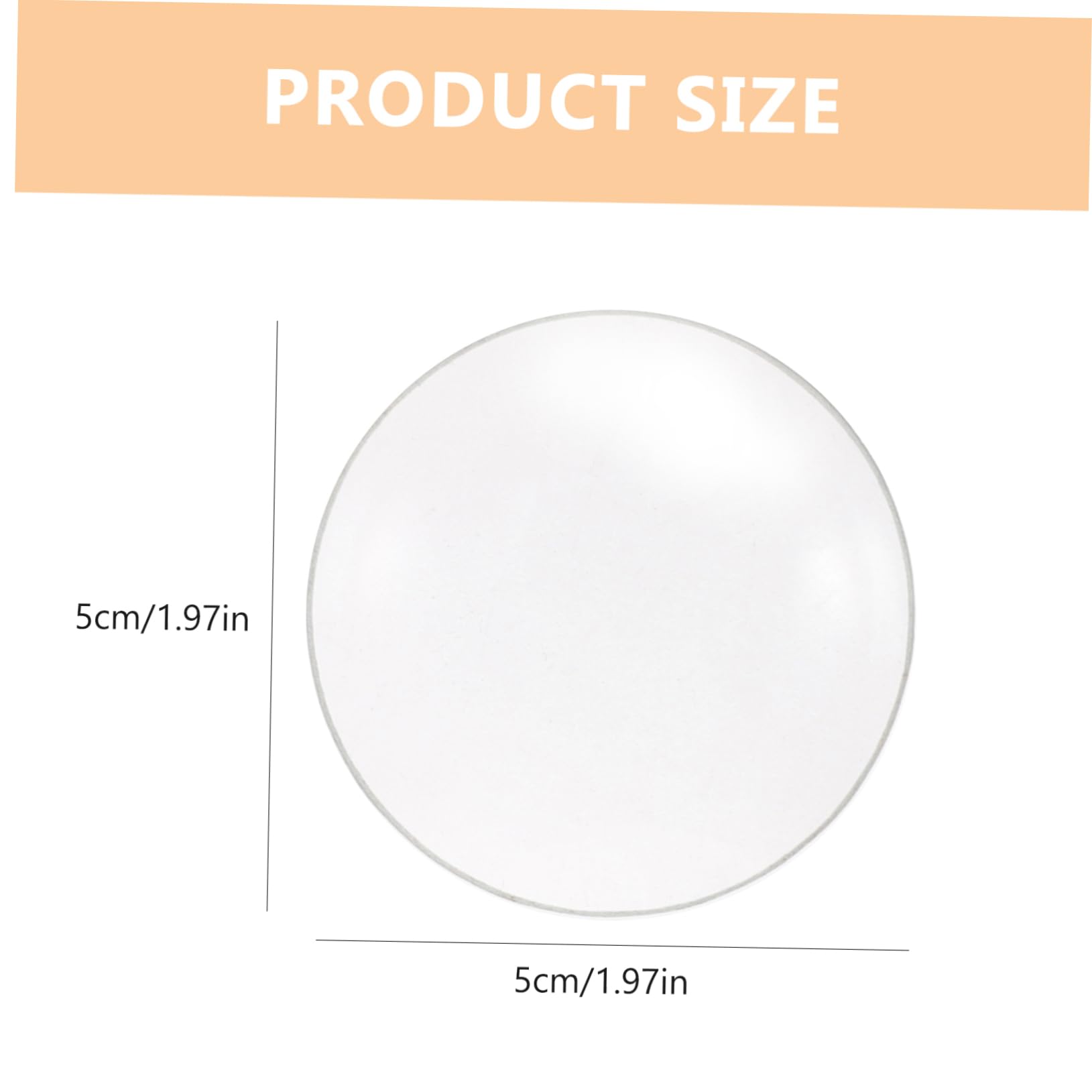 BESPORTBLE 5pcs Double Convex Magnifying Lens 50mm Diameter 100mm Focal Length for Class Experiment Science Lab