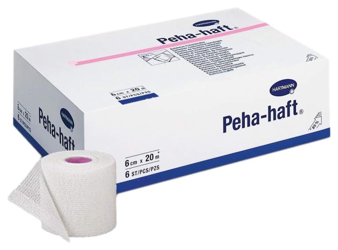 Hartmann 9324370 Peha-Haft Binde, latexfrei, 6 cm x 20m (6-er Pack)