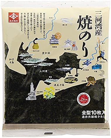 Nagai Nori Halal Mikawa Bay production grilled glue all type 10 sheets X 5 bags