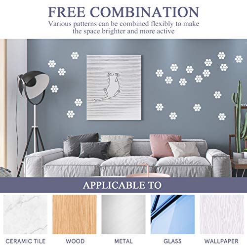 Adesivo de parede criativo para espelho BESPORTBLE, adesivo de parede com espelho de cristal tridime