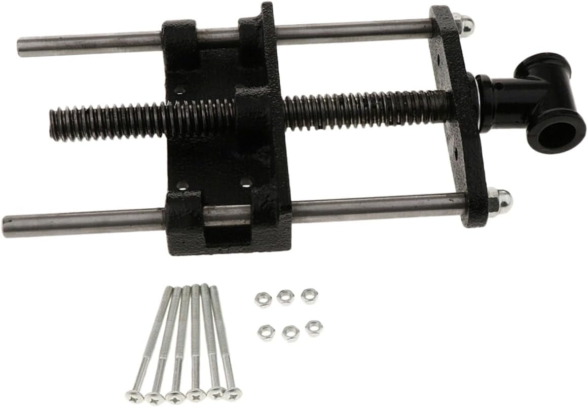 Woodworking Table Plier 7-inch Light Woodworking Table Guide Rod Clamp with Dual Connecting Rods for Workbench DIY Wood Clamping Tool