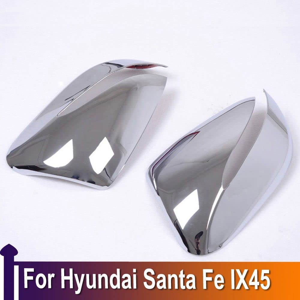 Side Door Rearview Mirror Cover Trims Car Styling Exterior Accessories, for Hyundai, Santa Fe IX45 2013 2014 2015 ABS Chrome Couvre-Rétroviseurs