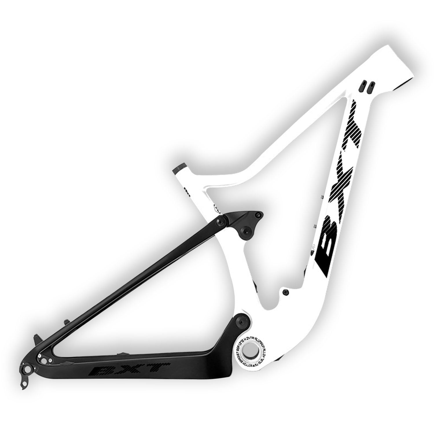 マウンテンバイクフレーム 白黒スプラッターペイント マウンテンバイクフレーム 白黒スプラッターペイント
