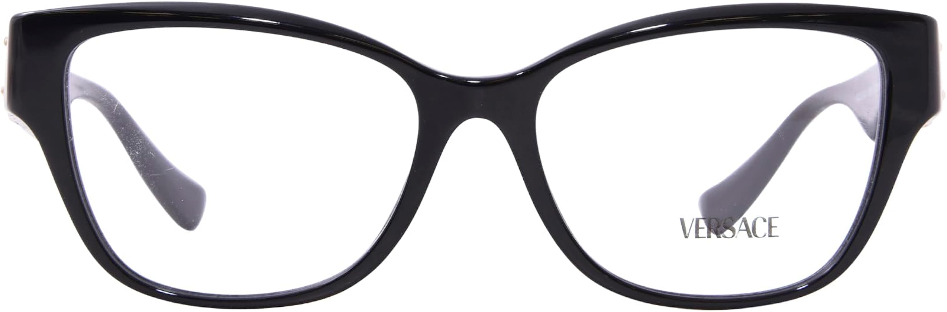 Amazon.com: Versace VE3347 - GB1 Eyeglasses Woman Black 54 mm