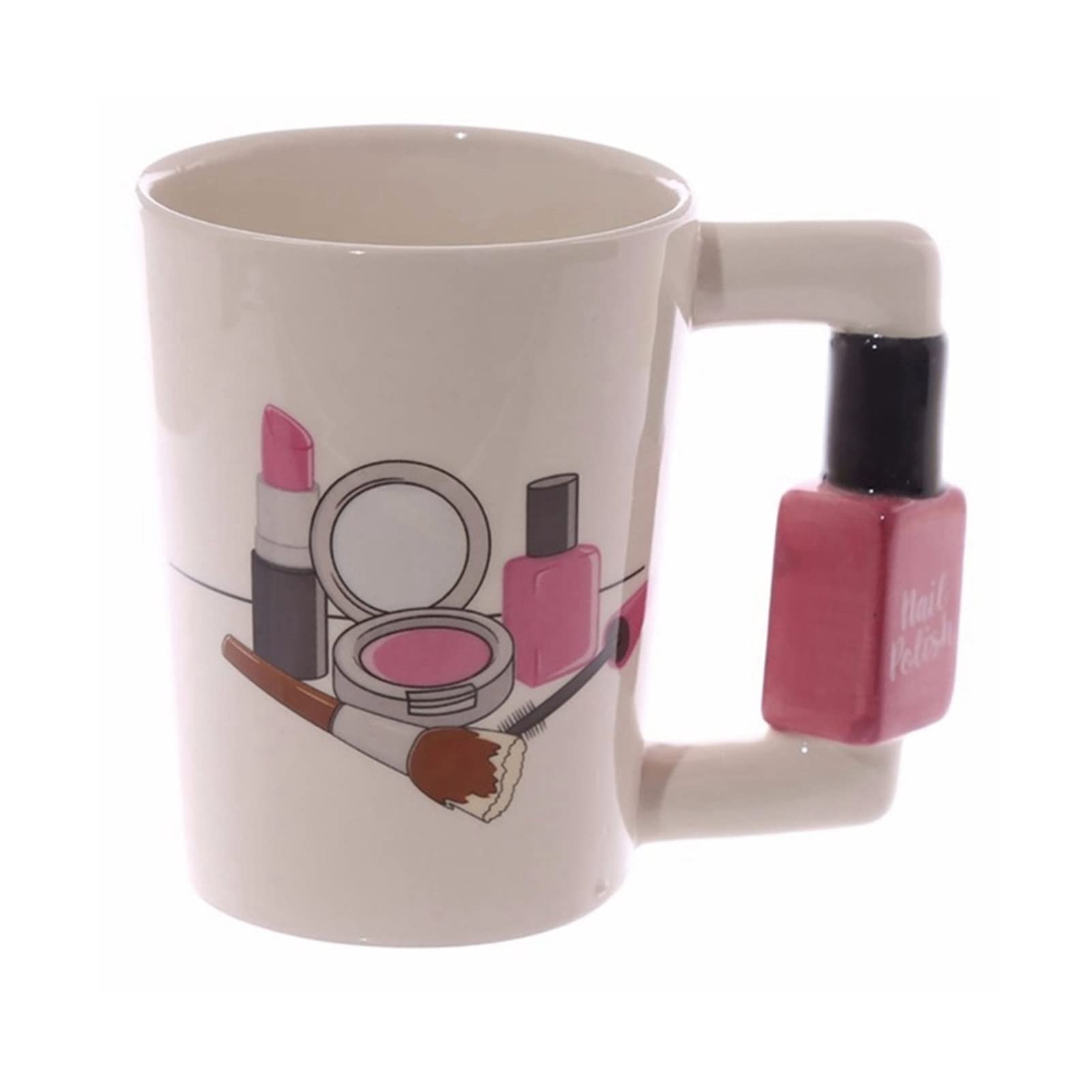 Tazza da caffè in Ceramica Tazze da caffè in Ceramica Dipinta a Mano Strumenti creativi per Ragazze Kit di Bellezza Manico per Tazza da tè Regali (Tazza)
