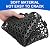 MYFAMIREA Modular Interlocking Cushion 12 Pack 11.8" x 11.8" Rubber Floor Tiles Non-Slip Splicing Drainage Mats for Deck, Pool, Outdoor Shower, Patio, Balcony, Indoor Bathroom, Kitchen, Yard (Black)