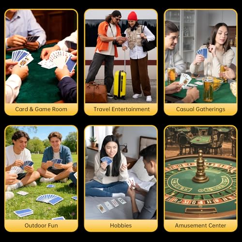 Image of PVC Playing Cards | Waterproof & Durable | Deck of Cards | Easy to Shuffle, Smooth Edge Poker Crads for Blackjack, Family Game Night & Card Games, Fun for All Ages