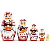 AEVVV Lot de 5 poupées gigognes miniatures – Poupée Matriochka en vêtements...
