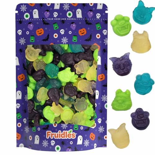 Fruidles Monster Gummy Halloween Candy, Trick-Or-Treat Creepy Party Bag Fillers,