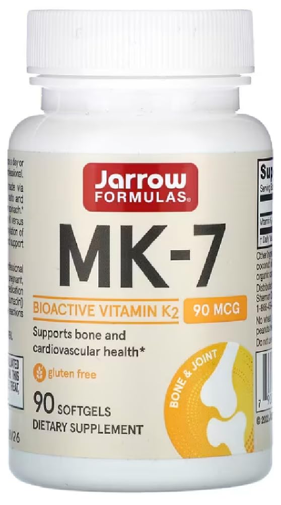 Jarrow Formulas - Vitamin K2 MK-7 | 90 mcg zur Unterstützung der Knochen- und Gefäßgesundheit - 90 Softgels