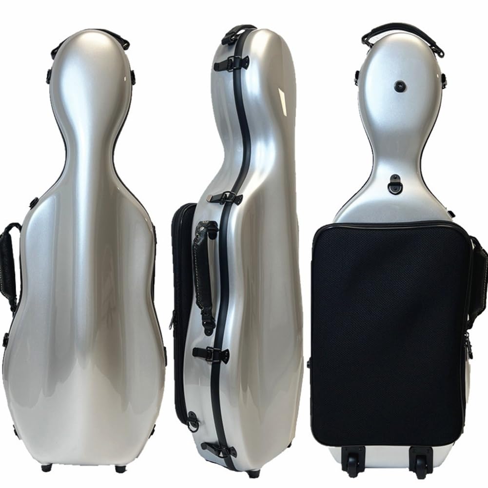 Custodia per Viola Regolabile, in Fibra di Carbonio Leggera, Custodia Rigida Impermeabile Antiurto da 15'' 16'' 17'' con Zaino(M)