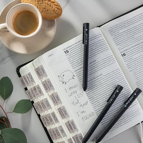 Image of DIVERSEBEE Black Gel Ink Pens, 0.5 mm Gel Pens Fine Point, Bible Pens No Bleed Through with Cute Fine Tip, Bible Study Journaling Supplies, 5 Pack Gel Pen Set