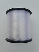 Priya Beads 0.5 mm 1 Spool, Non-Elastic Transparent White Nylon Plastic Beading Cords for Jewellery Making | Hanging Decoration Sewing DIY Jewelry Making Findings Supplies