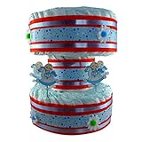 Tarta de pañales carrusel tiovivo niño