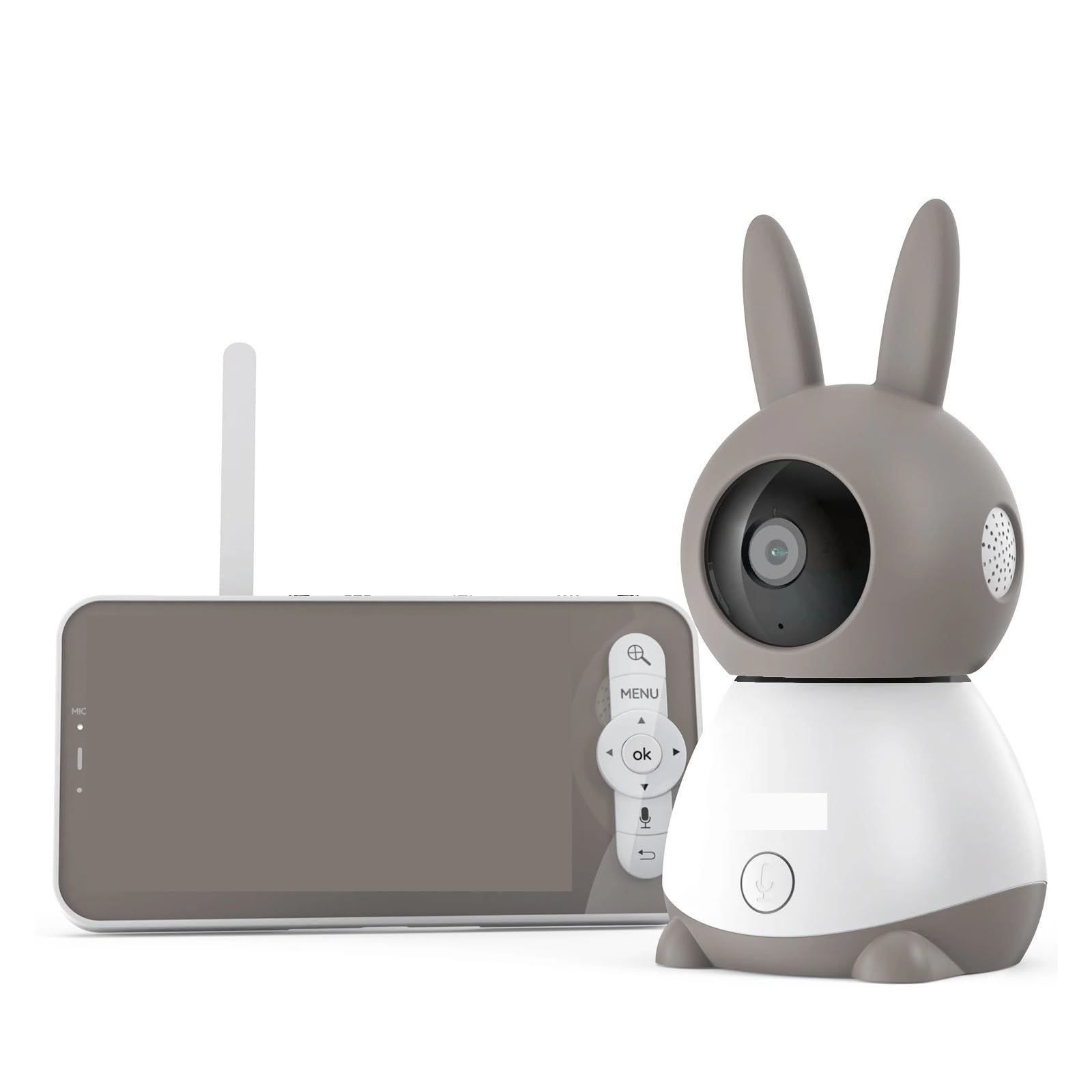Oshpmbdlyfj One Color 5" 2K/3Mp Baby Surveillance Camera, 360° Ptz Baby Monitor With Camera And Dual Screen Preview, Motion Detection