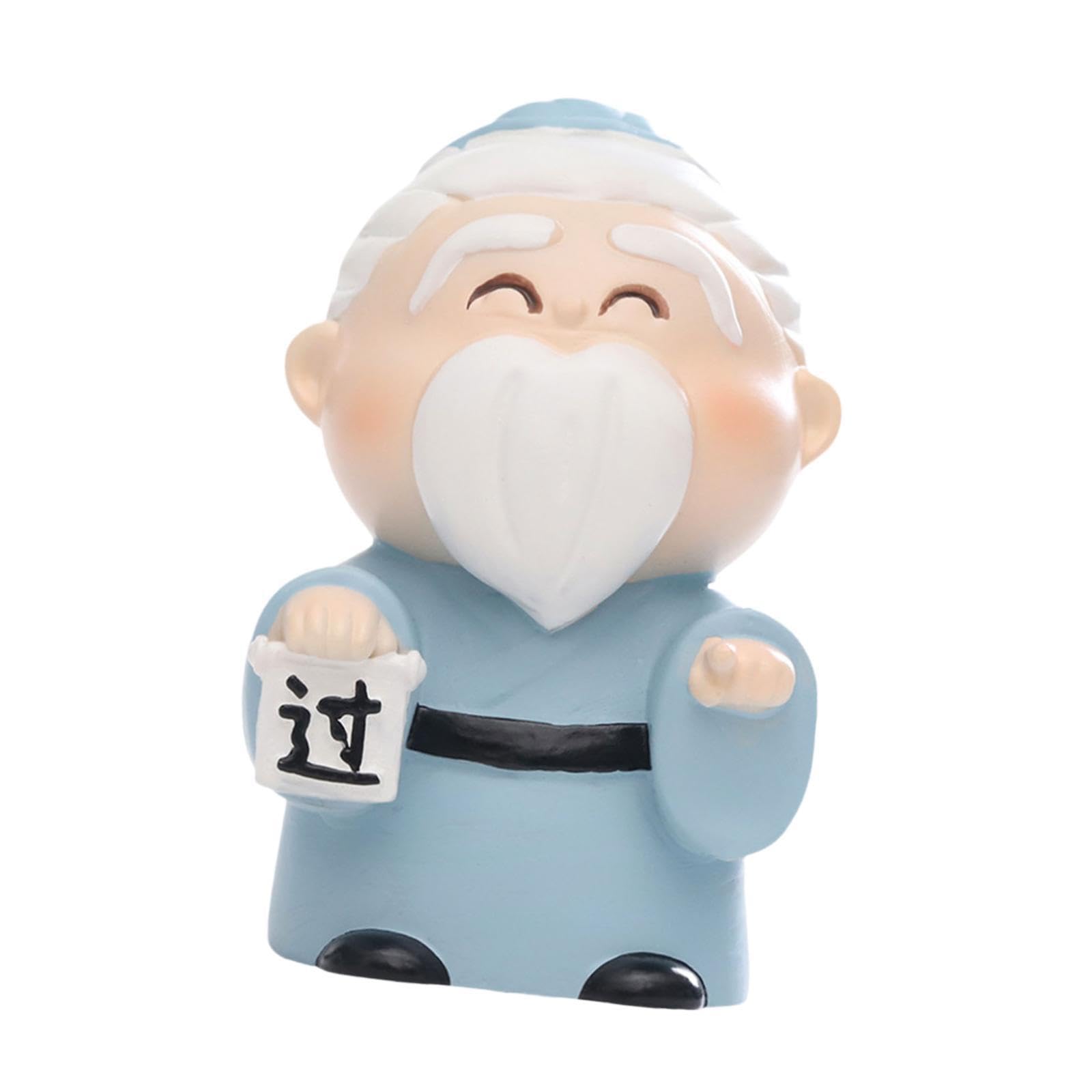 Yixannx Desktop Figurine Confucius Statue Figurine Cartoon Decoration Small Sculpture Office Bedroom Crafted Bringing Life Resin Trendy Style Cute Mini