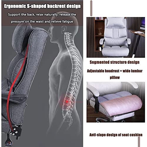 Chaise de bureau réglable haut de gamme avec base en métal robuste chic