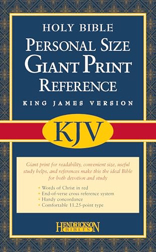 KJV Personal Size Giant Print Reference Bible (Imitation Leather, Black, Red Letter)