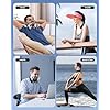 ASNUG Bladeless Neck Fan, 4 Turbo Portable Neck Fan, 4000 mAh Battery Operated, USB Rechargeable Personal Fan, 3 Speeds, 360 Cooling Airflow, LED Display, Wearable Fan for Home, Office, Travel, Gifts