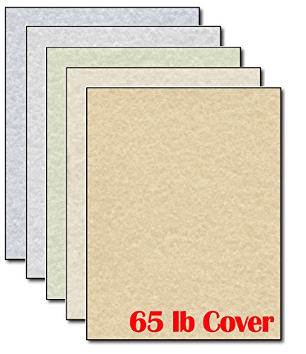 Parchment Stationery Paper Letterhead Color Assortment - 50 Sheets - 24lb Bond Printer