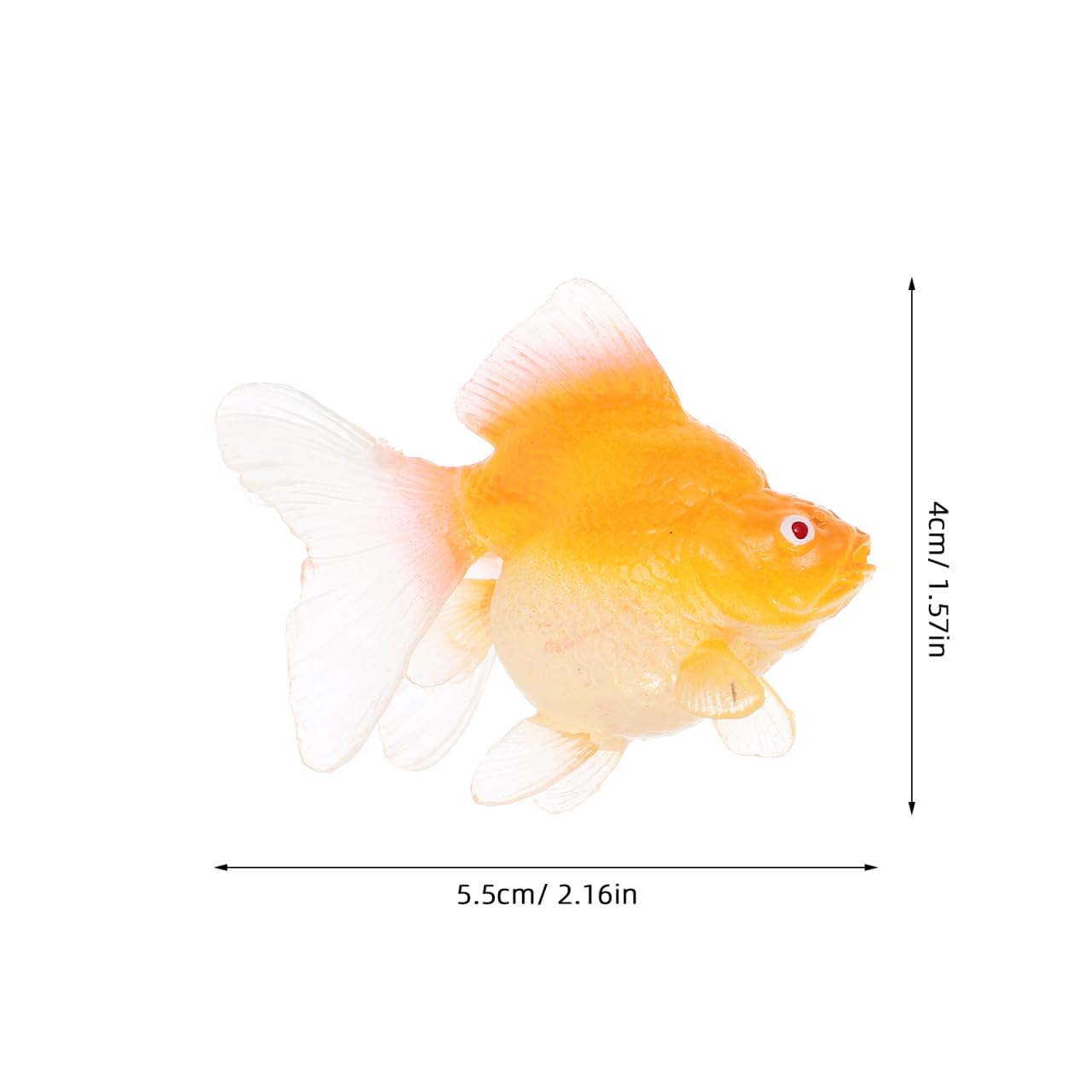 Vaguelly Simulated Goldfish Model - Miniature Plastic Fish Figurine for Tabletop Garden Dollhouse and Cake Decoration - Image 2
