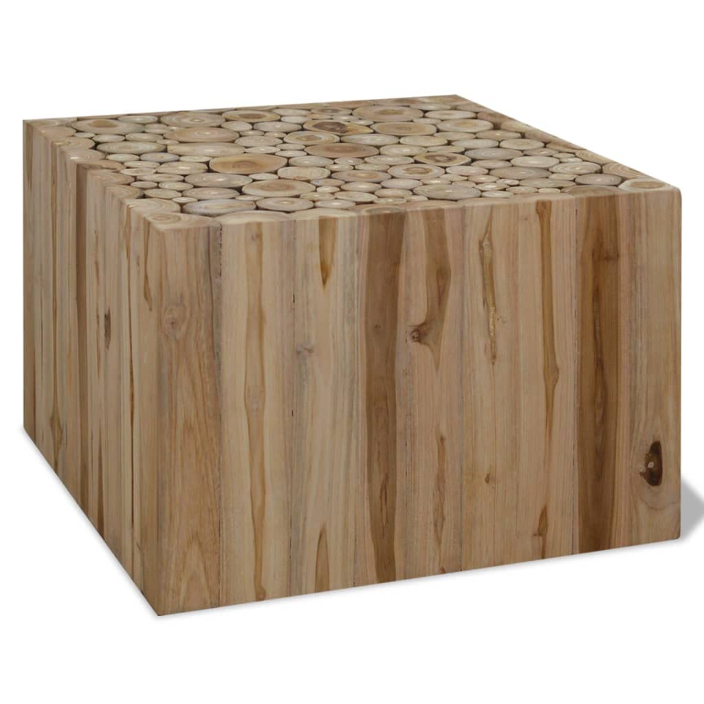Table basse en teck véritable pour des moments cosy au balcon