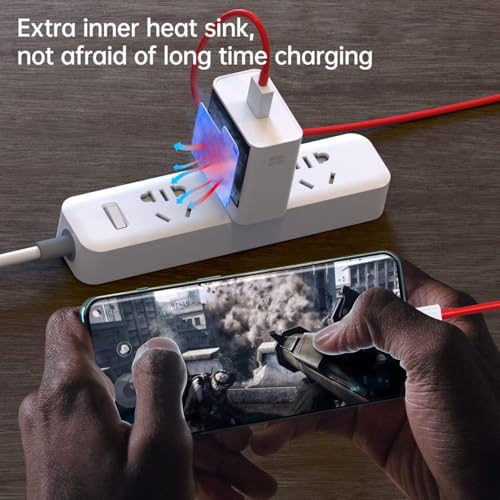 Image of BAVE 100W SuperVOOC Fast Charger with USB-A to Type-C Cable | Compatible with OnePlus, Oppo, Realme, Honor, Redmi, Xiaomi, Poco & USB-C Devices | Supports Dash, Dart, Warp, VOOC & SuperVOOC Charging