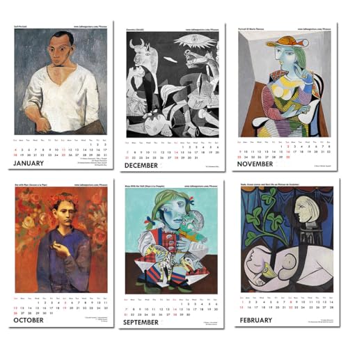 Image of Tallenge - 2026 Wall Calendar - Pablo Picasso - Pablo Picasso Artworks - 12 x 17 Inches for Home & Office (Paper, Wall Calendar)
