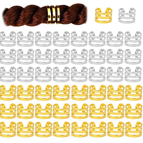 Dreadlocks Perlen 50pcs Verstellbare Dreadlock Haarperlen Manschetten Haarperlen Ring Für Haaranhänger Accessoires