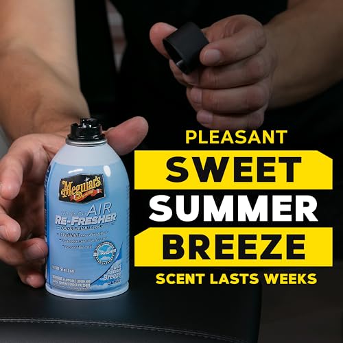 Meguiar's Whole Car Air Refresher, Odor Eliminator Spray Eliminates Strong Vehicle Odors, Summer Breeze 2 Oz Spray Bottle - Image 6