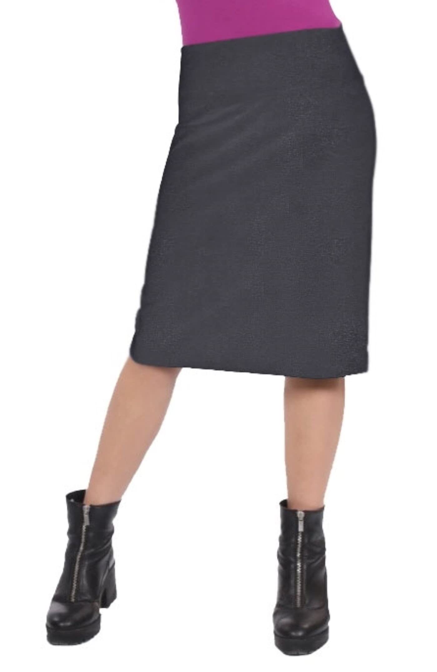 Kosher Casual Bescheidener knielanger Bleistiftrock für Frauen aus leichtem Baumwoll-Spandex