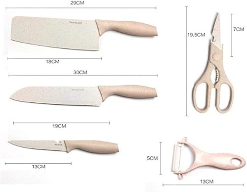 Miniatura 3 de Neal LINK Juego de cuchillos rosados con cuchillos de bloque juego de cuchillos de cocina rosados para pelador de cocina