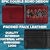 One Piece Wallet for Men and Teens Faux Leather Anime Bifold Wallet with Card Slots Coin Pocket ID Window Water Repellent Gifts for Men (Burgundy) - Image 5