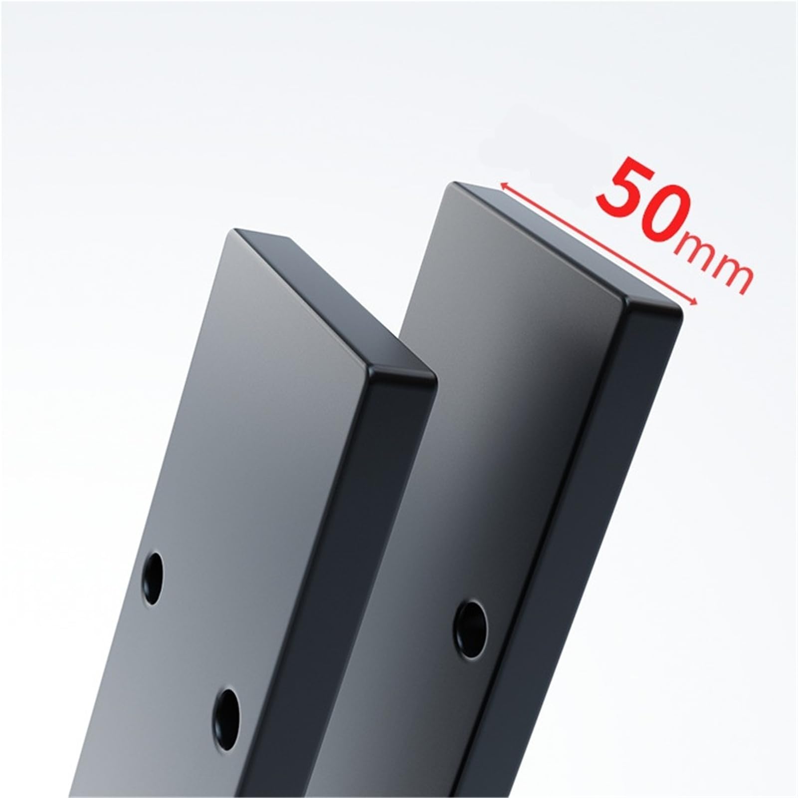 Wsporniki w kształcie litery L, Wsporniki do półek ściennych 5 cm szerokość 2 mm grubość 14-45 cm wielokolorowe opakowanie 4 szt(40cm black)
