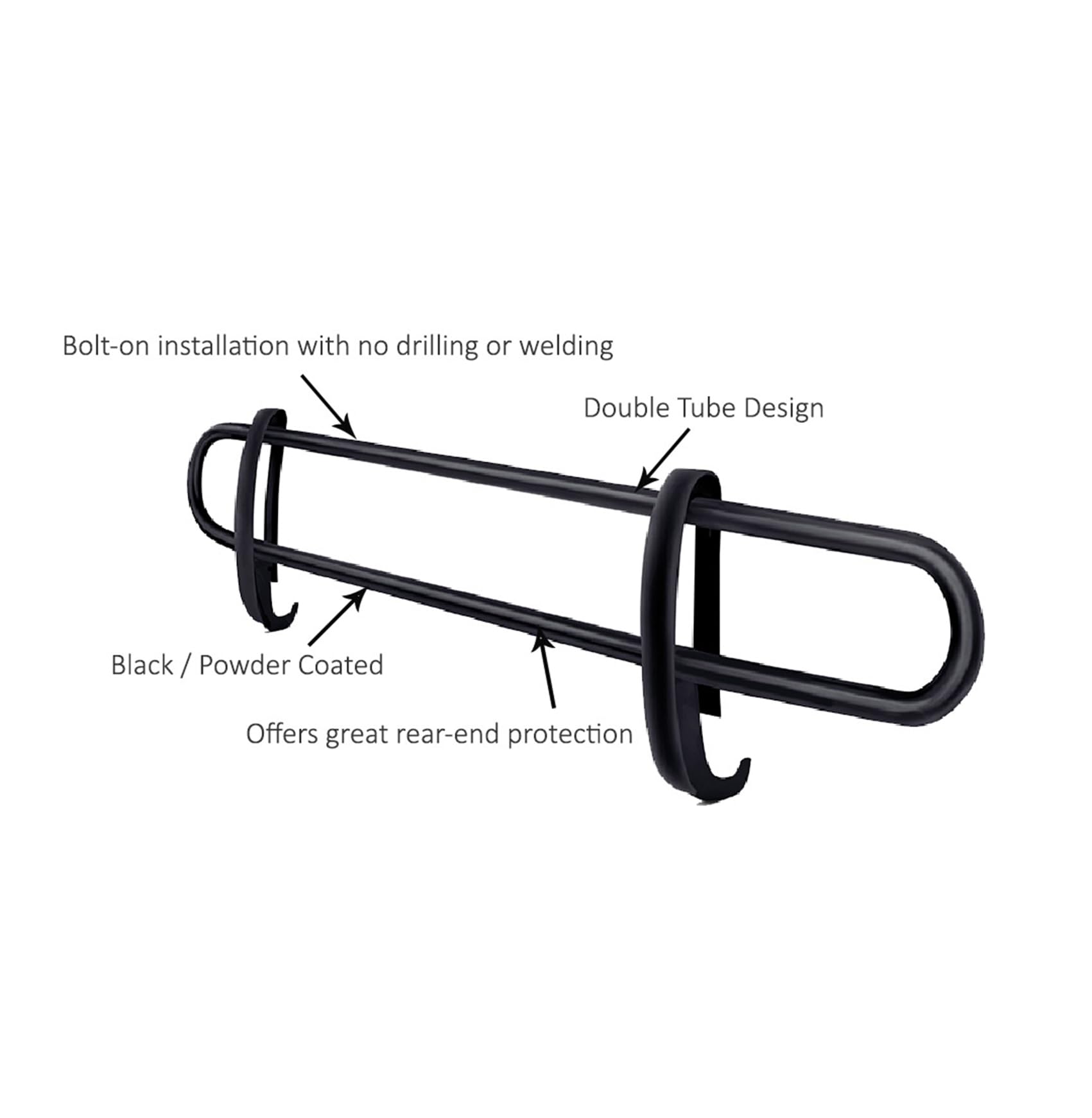 BODY GUARD UL-2 バニアカバー Amazon.com: Kasei Rear Bumper Guard Double Tube Black
