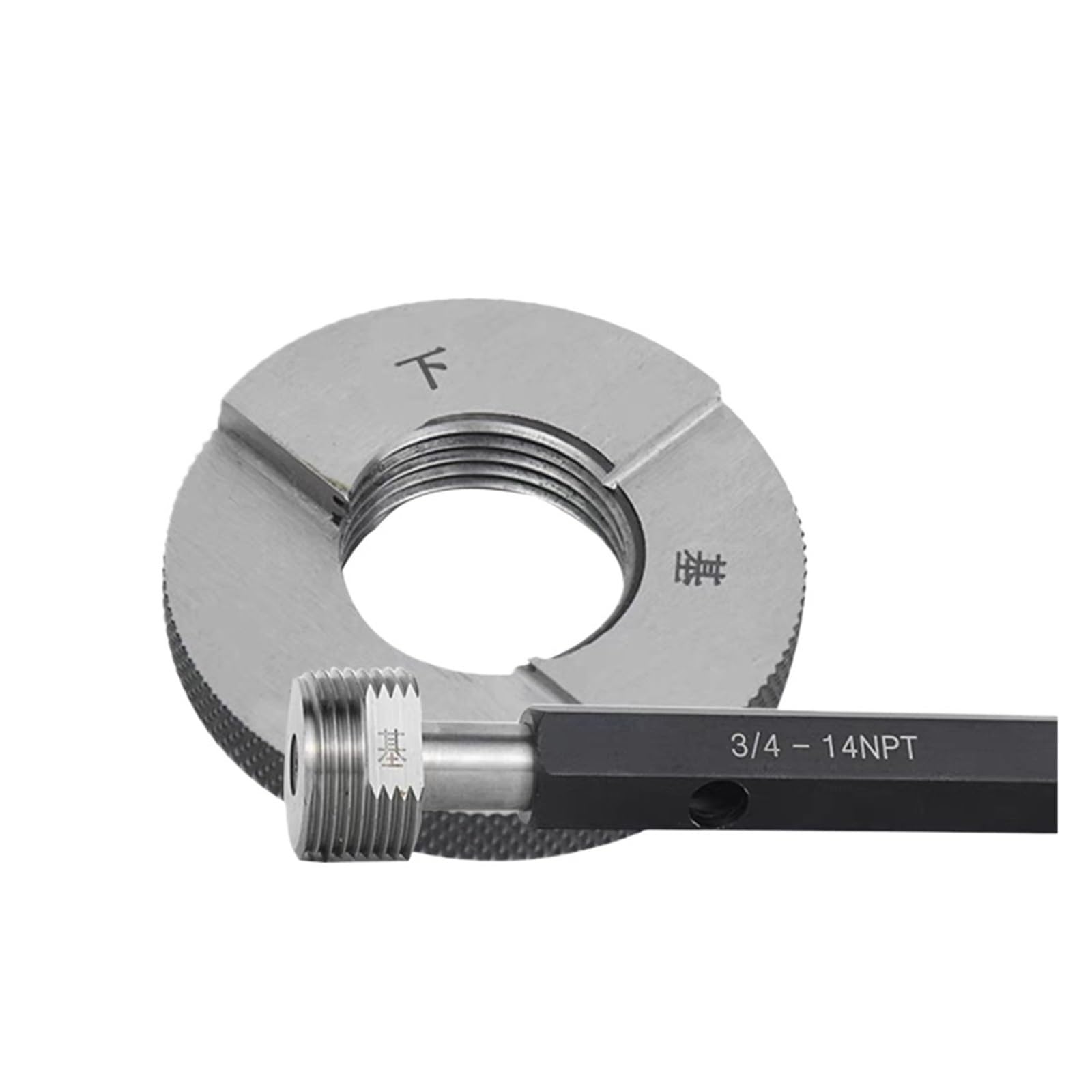 Calibre de roscas NPT - Calibre de rosca NPT (calibrador de rosca, medidor de precisión, medidor de inclinación, NPT1/8, NPT1/4, NPT3/8, NPT1/2(NPT 1-4-18, calibre de anillo de rosca)