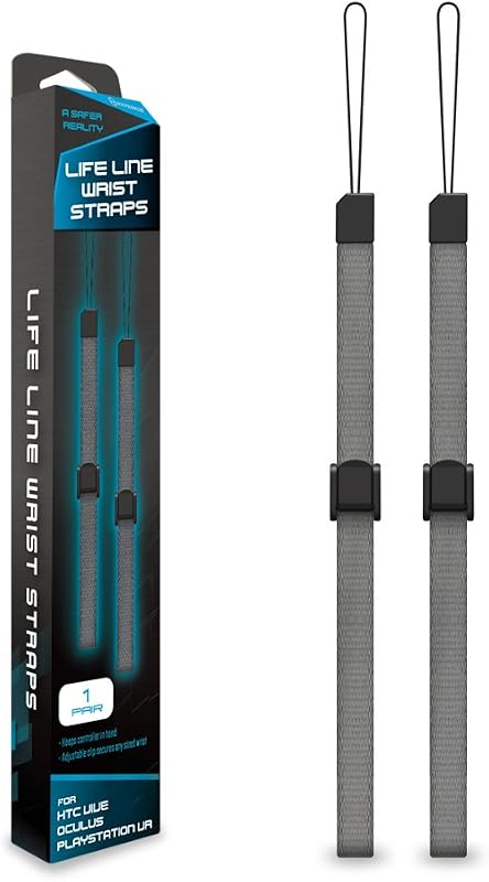 Hyperkin Life Line VR Controller Wrist Strap for HTC Vive Pro/ HTC Vive/ PS VR/ Gear VR (2-Pack)