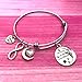 Pammytail I Love You to the Moon and Back Charm Bracelet Stainless Steel Expandable Bangle