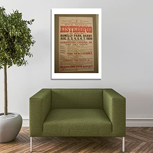 Affiche 1920 Eisteddfod encadrée Spiffing Prints mat M pour décorer un bureau