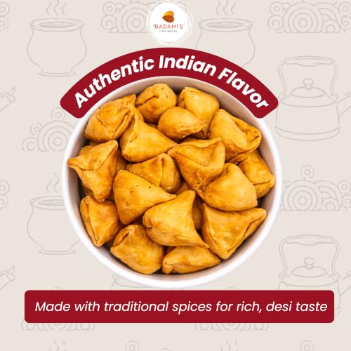 Image of Badami's Cocktail Samosa 300g with Complimentary Rakhi | Crunchy & Delicious Mini Samosa Snack | Traditional Indian Namkeen | Raksha Bandhan Gift Pack | Festive Combo