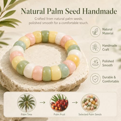 Image of Fidget Bracelet for Women Natural Bodhi Seeds Beaded Anxiety Stress Bracelets Zen Fidget Stretch Bracelets Alleviate Protection Healing Bodhi Jewelry Gifts for Women Men
