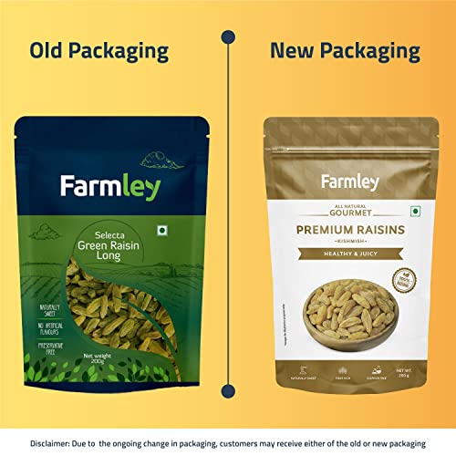 Image of Farmley Prasadam Makhana Fox Nuts 100 g Big Size Phool Makhana Indian SnacksFarmley Premium Raisins- 200g Kishmish Dry fruit Healthy snacks Ready to eat Vegan Gluten free Non Gmo Trans fat free