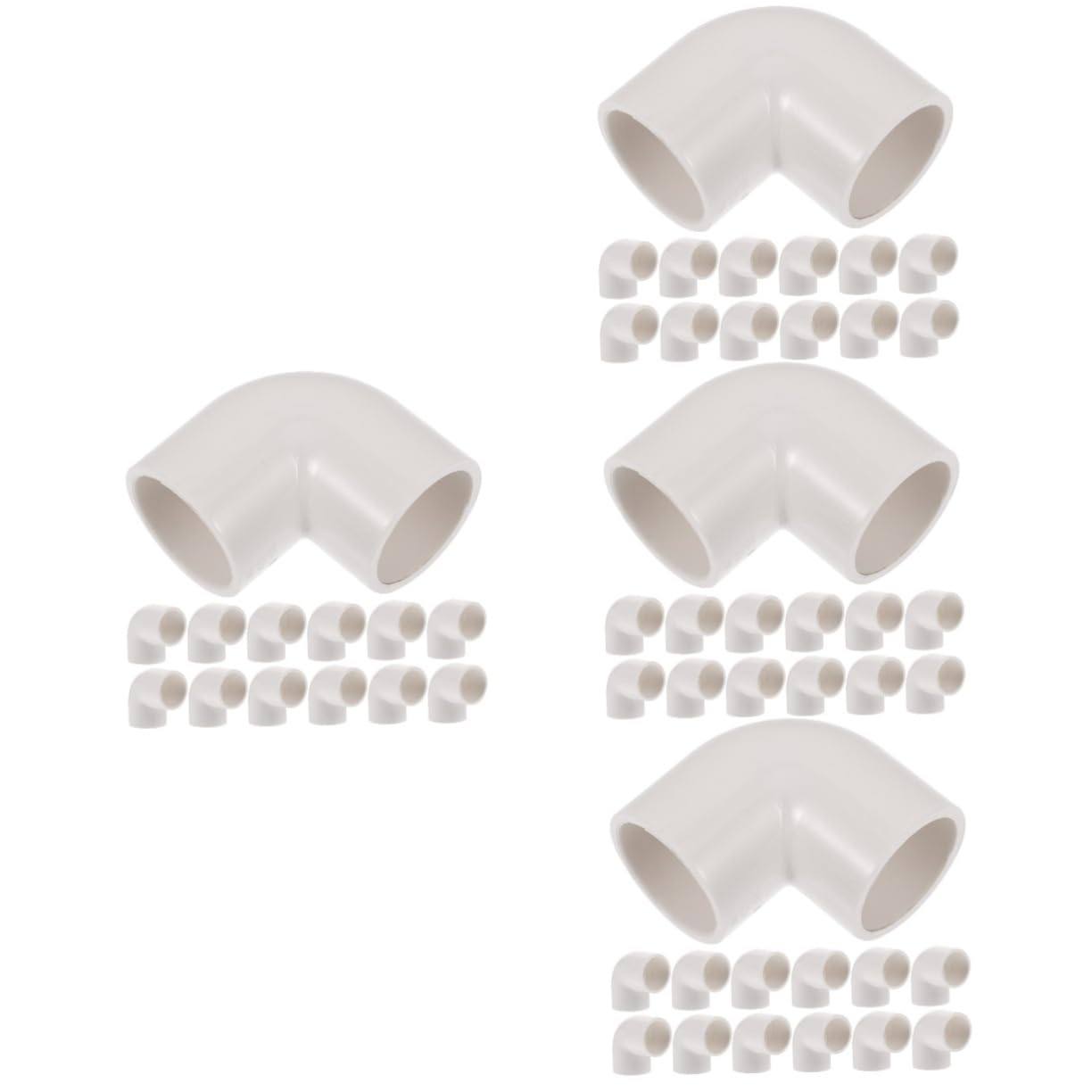 HEMOTON 4 Set Raccordi A Gomito Connettore del Idroponico Connettore in Plastica Raccordo per Mensola da Giardino Connettori di Giunzione Connettori in Plastica Bianca 20 Pezzi*4