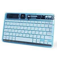 7カラーLED ワイヤレスキーボード 超薄型 Bluetooth キーボード 超薄 7カラーLEDバックライト タブレット