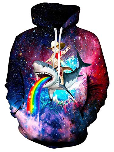 Bro Hoody Sweater Shirt 3D Realistic Printed Purpel Blue Rose Galaxy Shark Designer Warm Fleece Rave Hoodie Sweatshirts with Pocket for Womens Mens Crew Neck Jersey Clothes 80's Tracksuit Size XXL 2XL